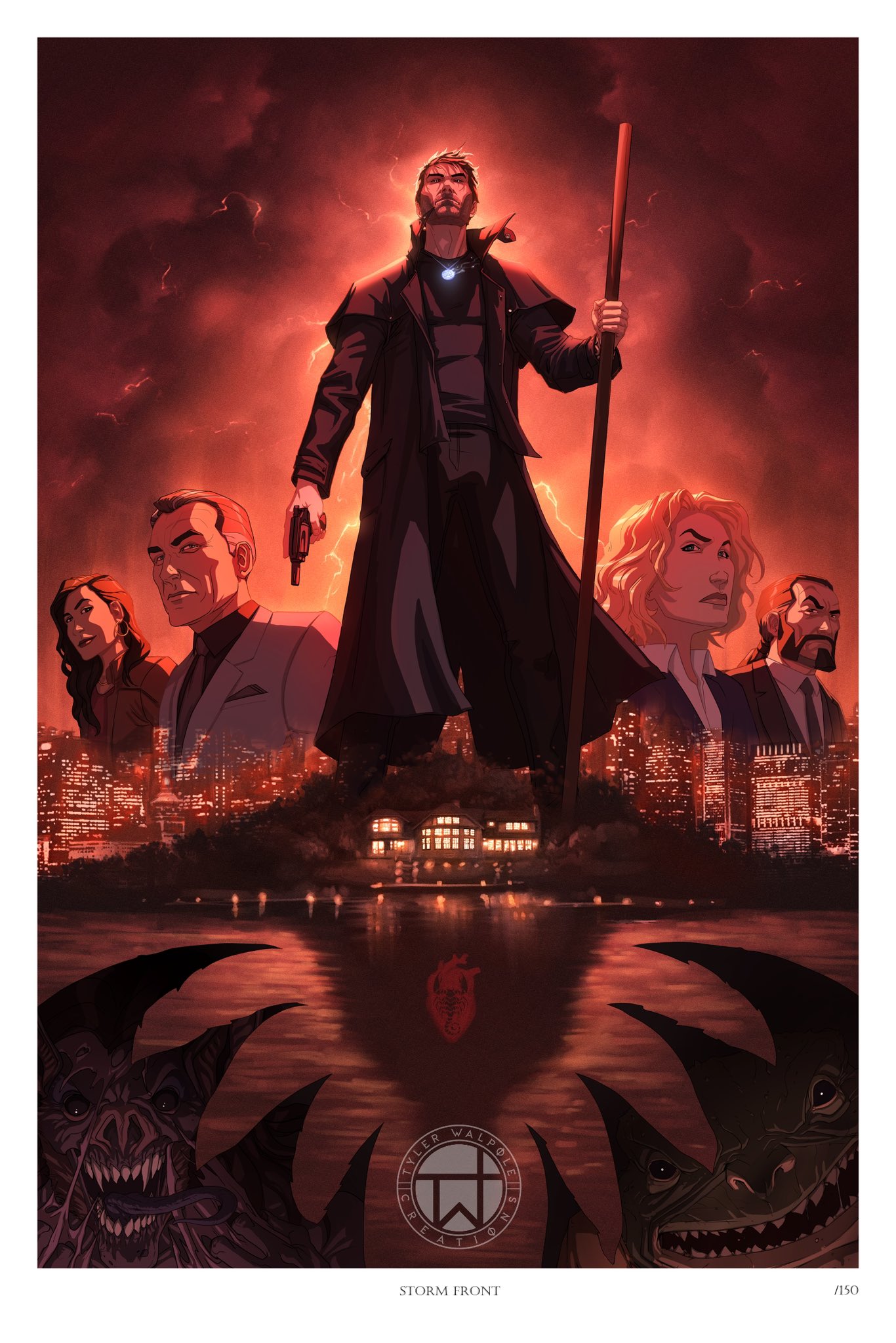 Limited edition, Dresden Files prints, signed by both Jim Butcher and