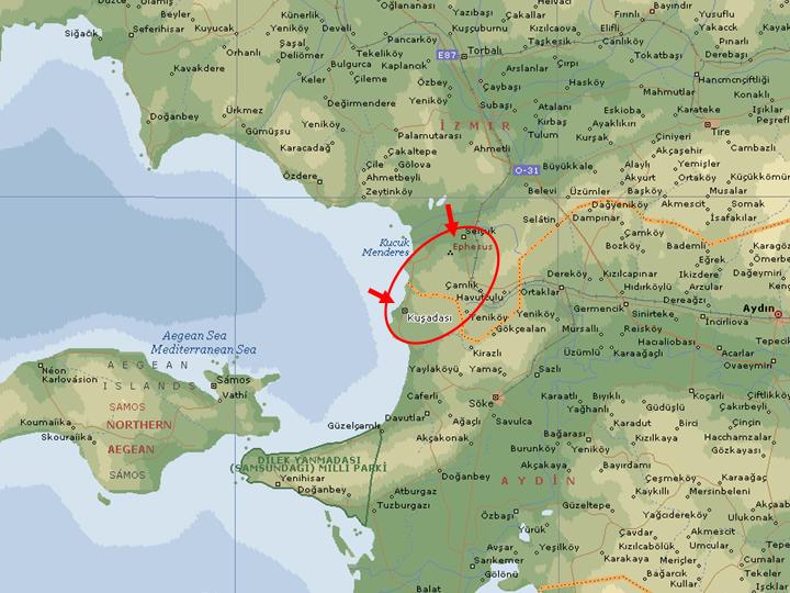 Pain Points À Propos D'éphèse Turquie Carte TurkeyEphesus