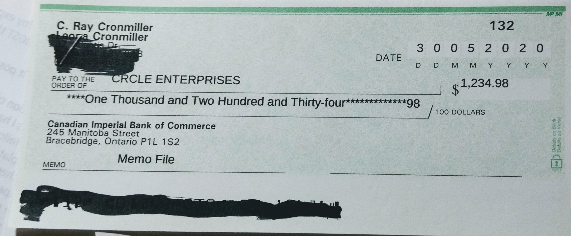 CANADIAN CHEQUE TEMPLATES