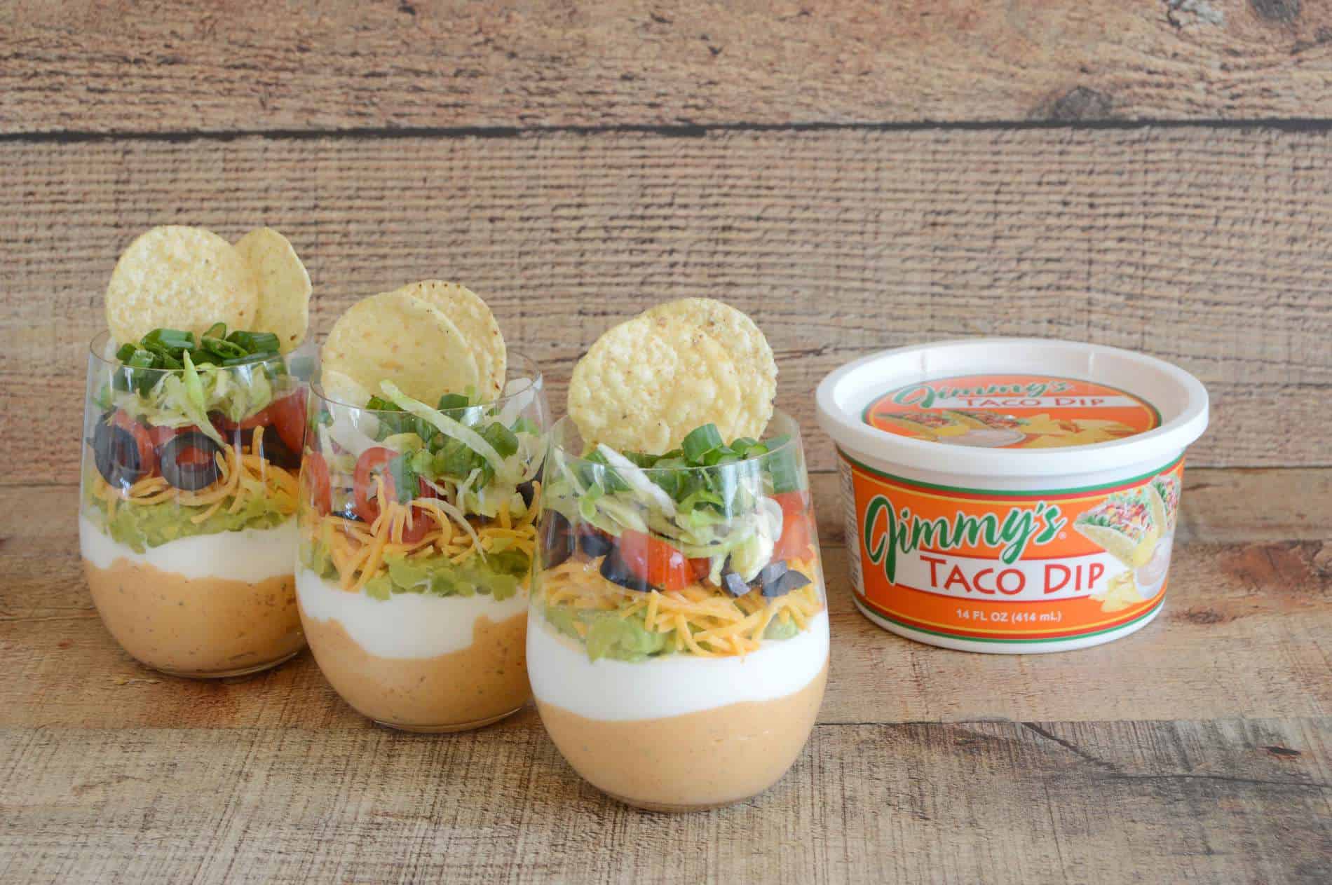 Layered Taco Dip Cups