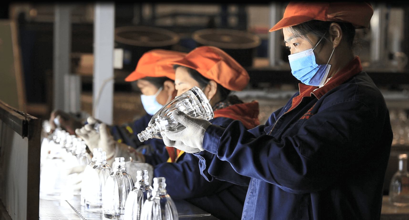 Glass bottle making process
