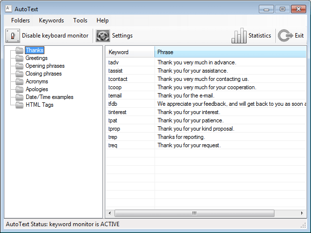 AutoText Text Expander for Windows