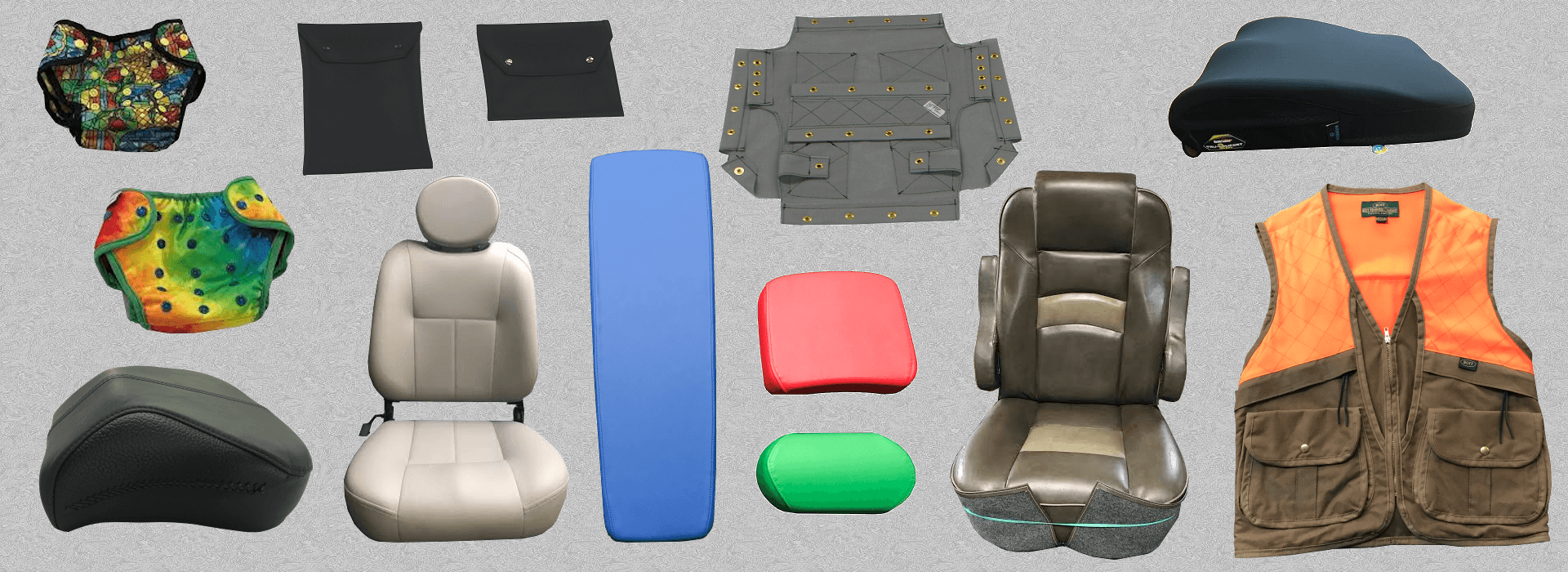 Products J & J Sewing, Inc. Manufacuring weelchair seats, backs