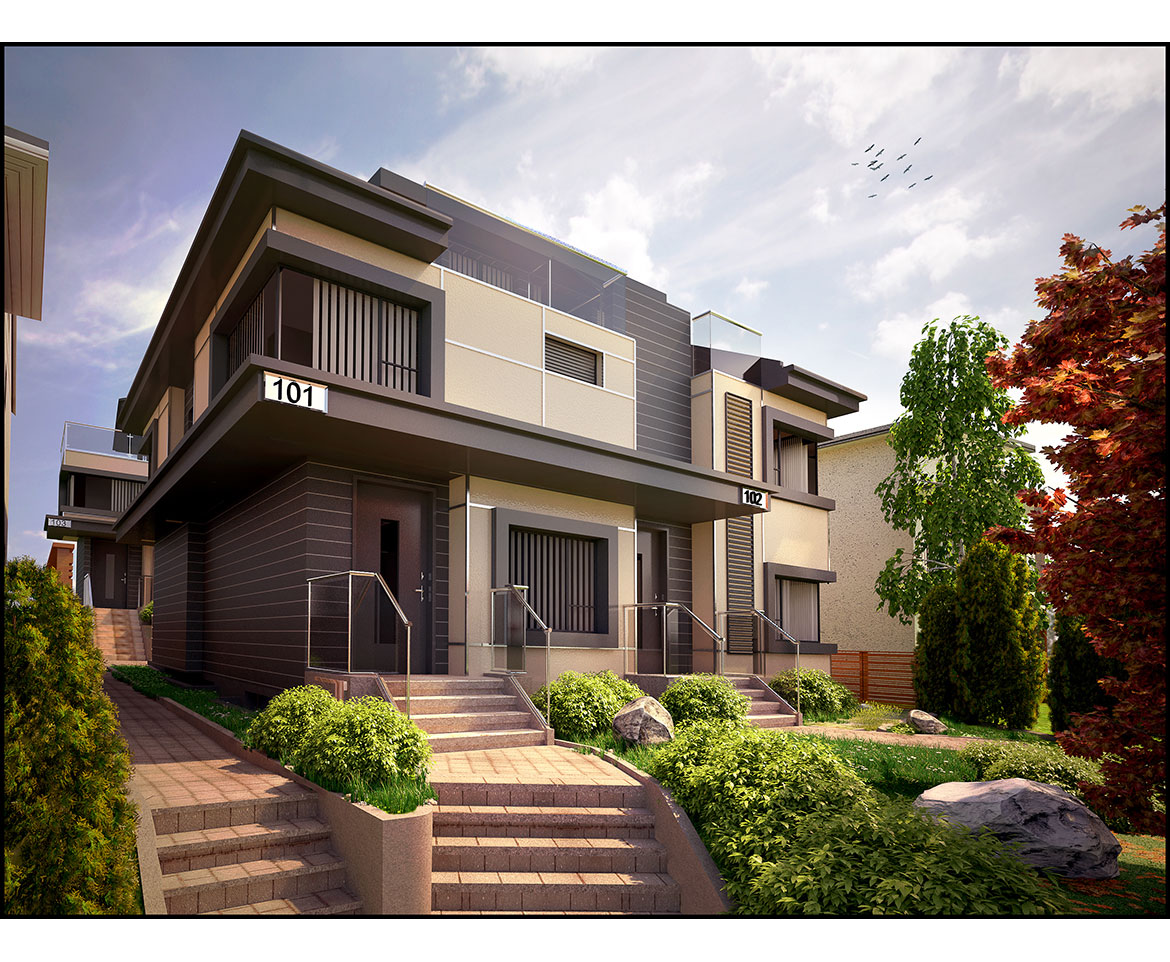 Cityhome urban townhouse development project by Jordan Kutev Architect Inc.