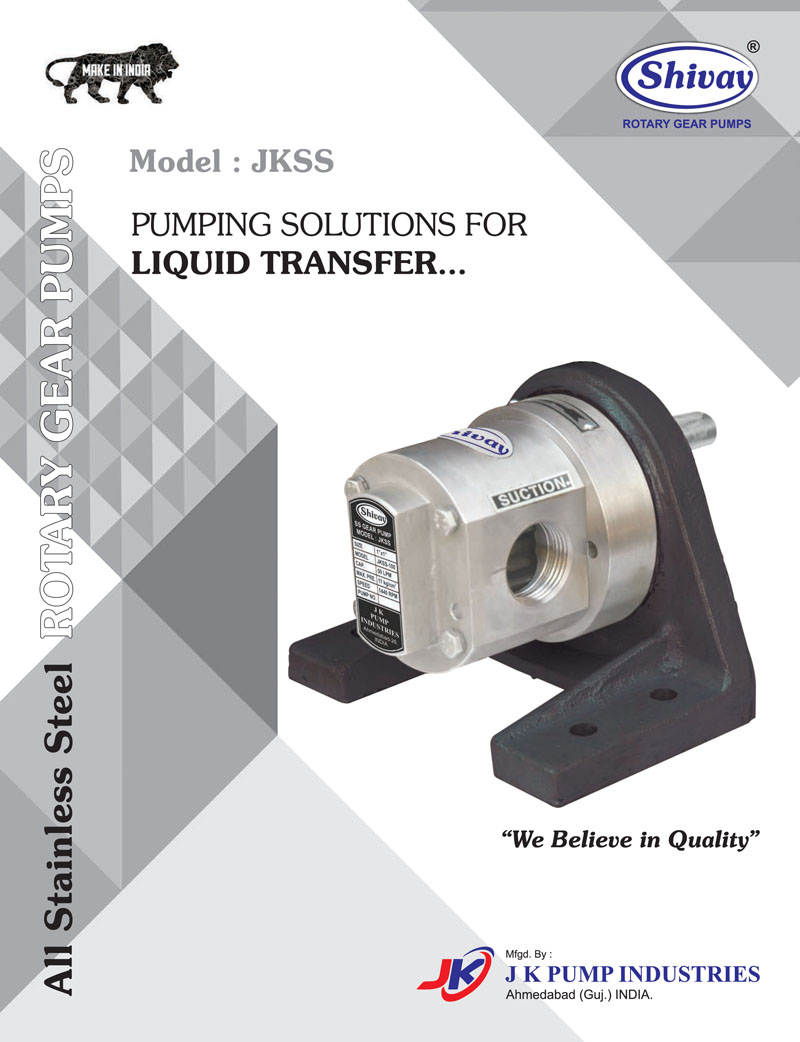 Download Gear Pumps Brochure J K Pump Industries