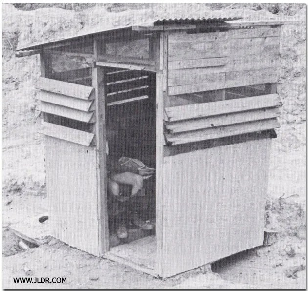Latrines built and used in Vietnam circa 1966