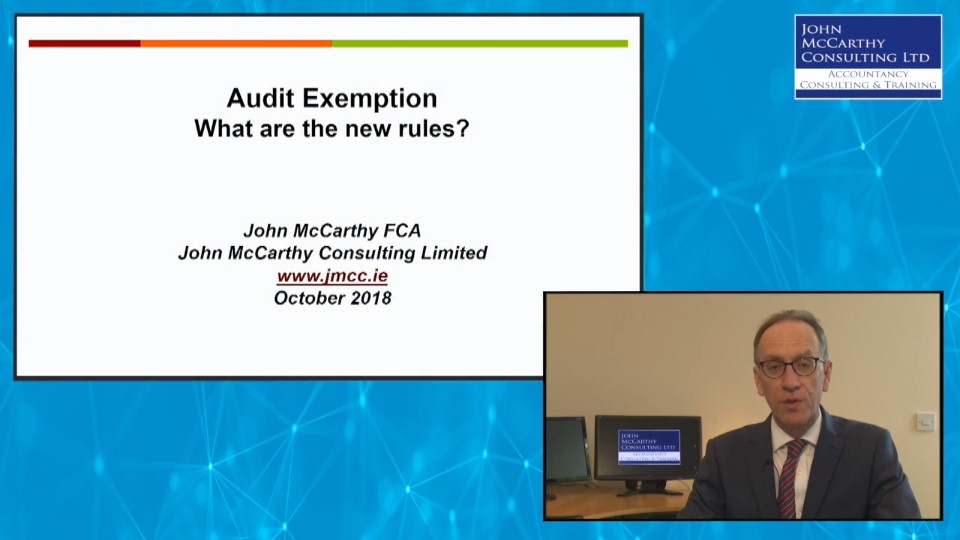 inar Audit Exemption the New Rules from September 2018 John