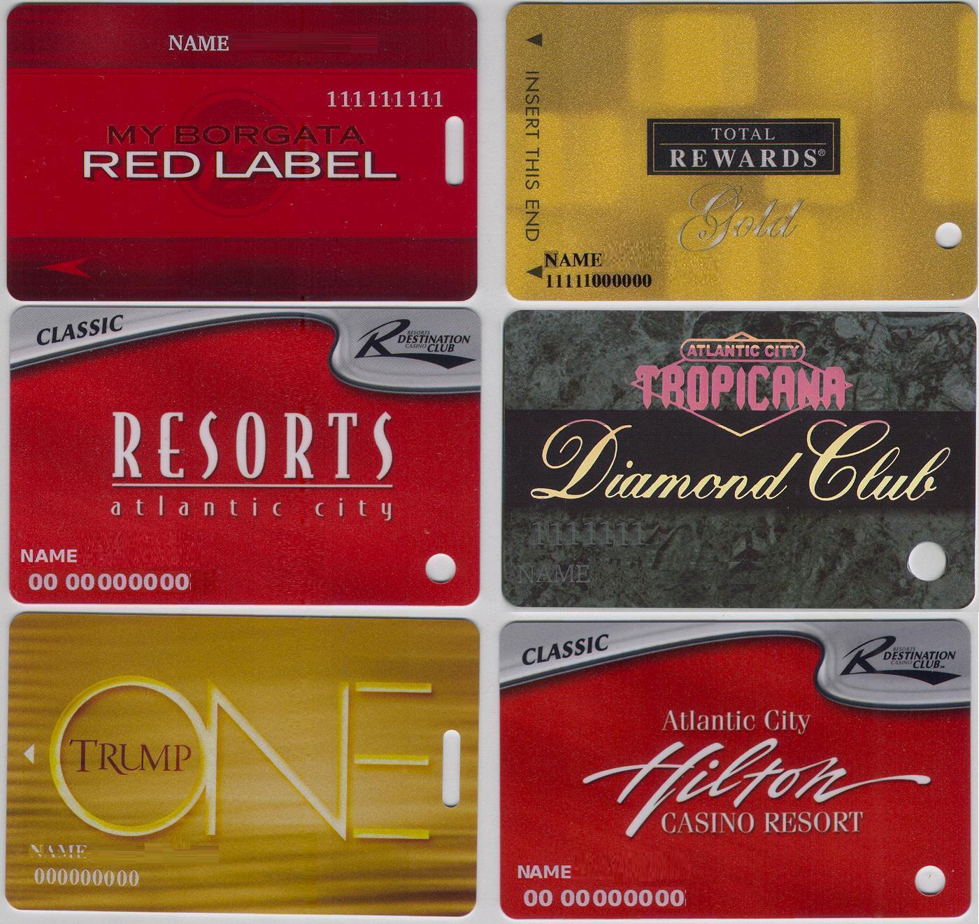 ATLANTIC CITY CHIPS & CLUB CARDS