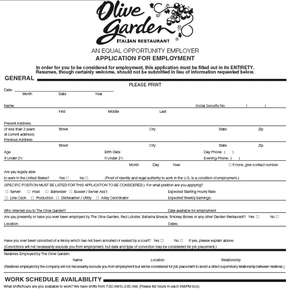 OLIVE GARDEN APPLICATION Markus Ansara