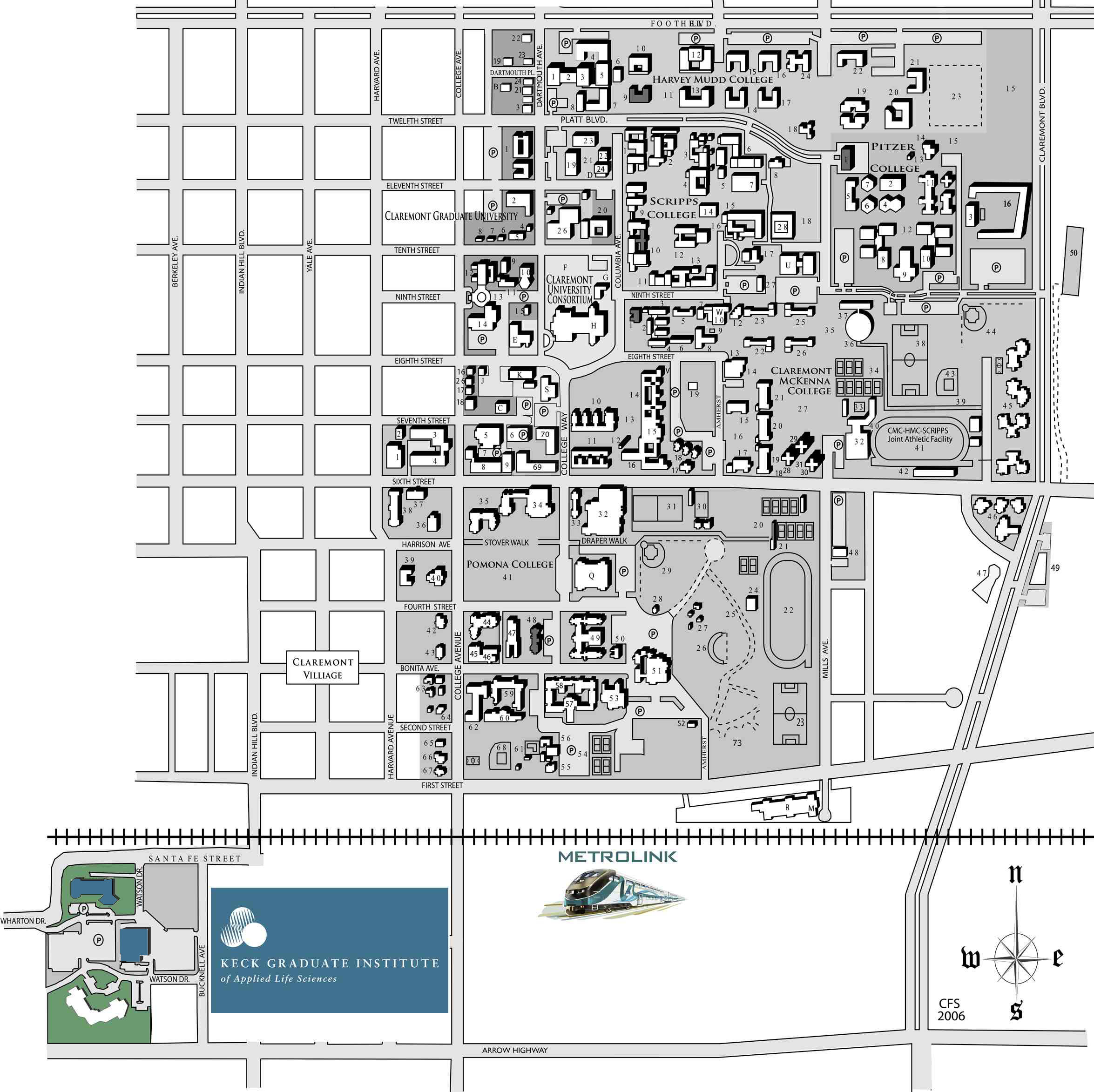 Claremont Graduate University Campus Map Where is KGI?