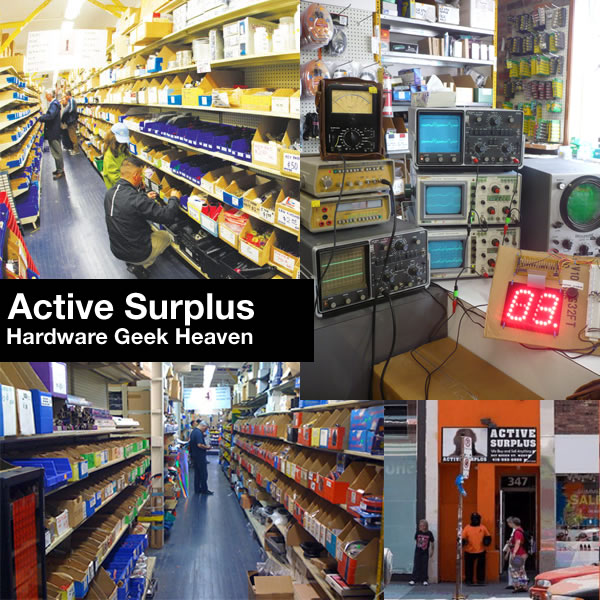 RubyFringe Guide Active Surplus, a.k.a. Hardware Nerdvana The