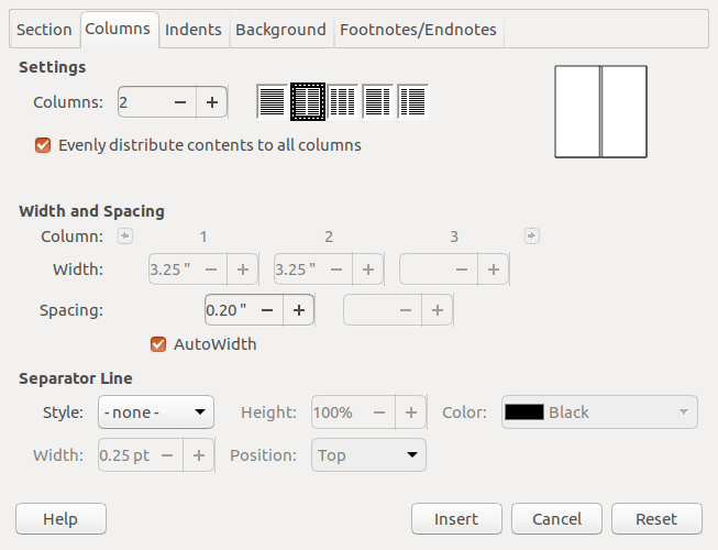 Libre Office Writer Split Paragraf Menjadi Beberapa Kolom Johanes Surya