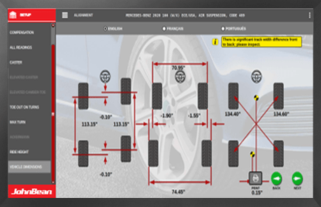 V2280 Imaging Diagnostic Wheel Alignment System | John Bean Canada