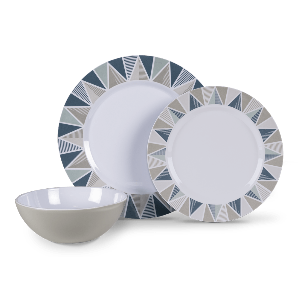 Kampa Dometic Apex 12pc Melamine Tableware Set John Coopers