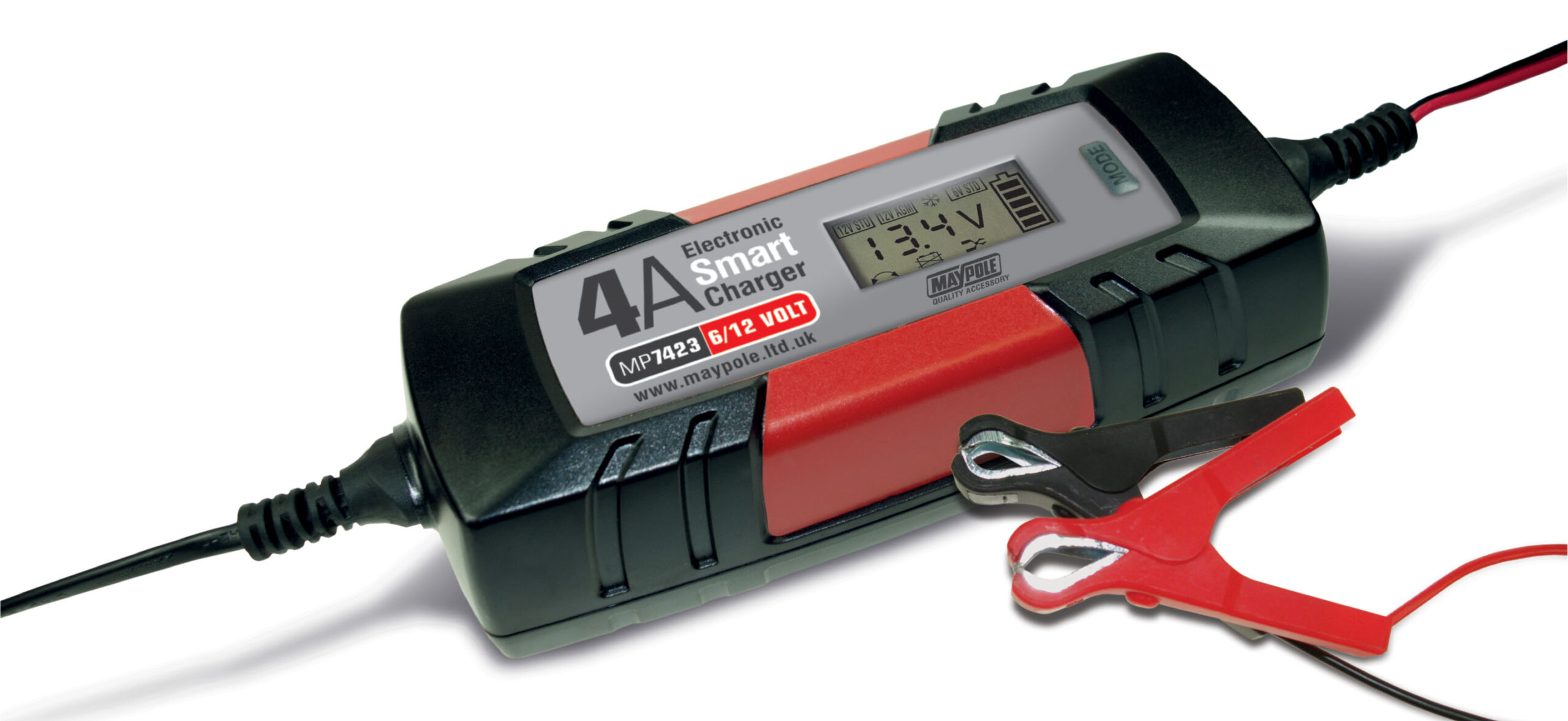 Battery Charger 4A 12V Auto Electronic Maypole MP7423 John Coopers