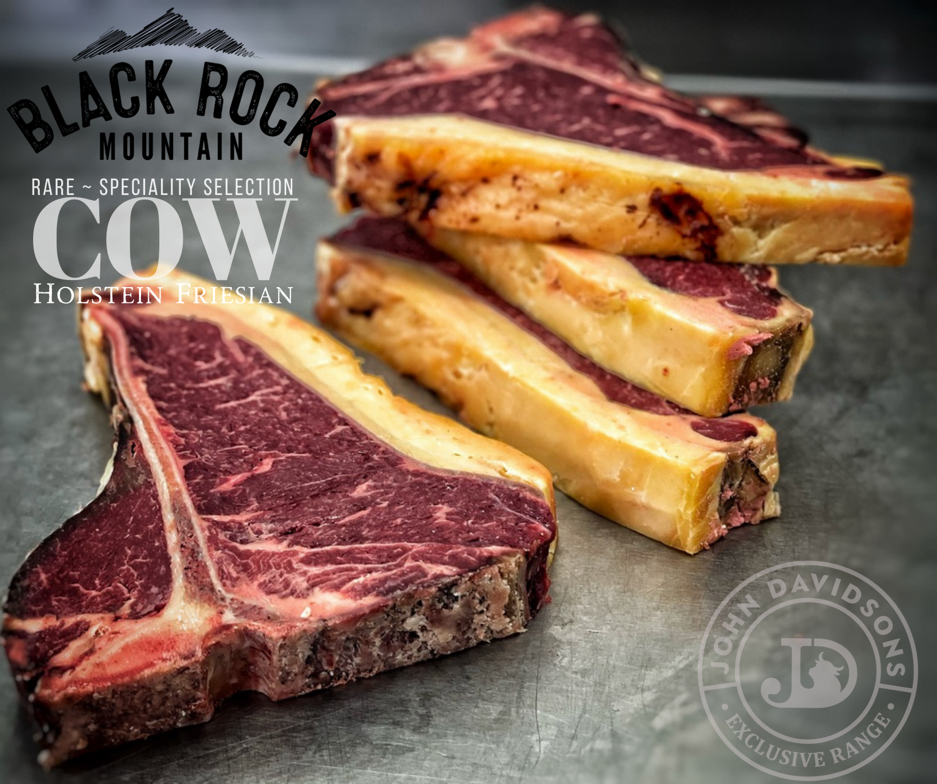 Black Rock Mountain Ex Dairy Cow TBone Steak John Davidsons