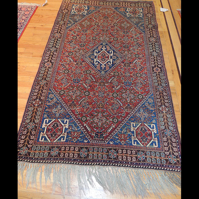 Antique Persian Ghashghaei Rug 4 x 6 JKC13 The John Khalil