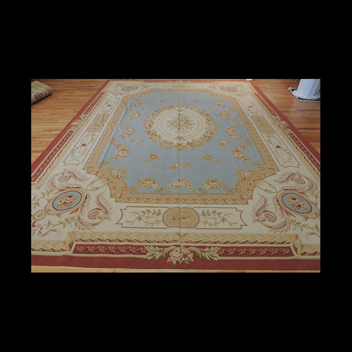 Stunning French Aubusson Oriental Rug 9 x 12 JKC56 The John Khalil