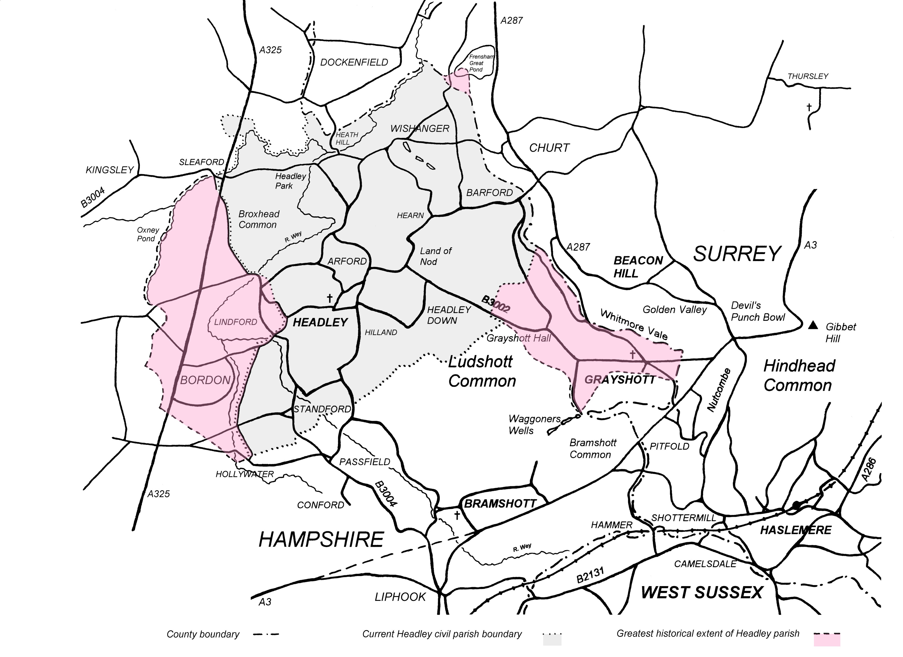 Headley, near Bordon Hampshire home page for historical information