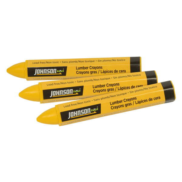 Johnson Level 400650 Yellow Lumber Crayons 3/Pack Johnson Level