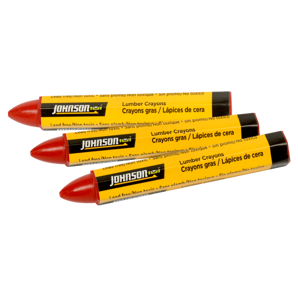 Johnson Level 400652 Red Lumber Crayons 3/Pack Johnson Level & Tool Mfg Company