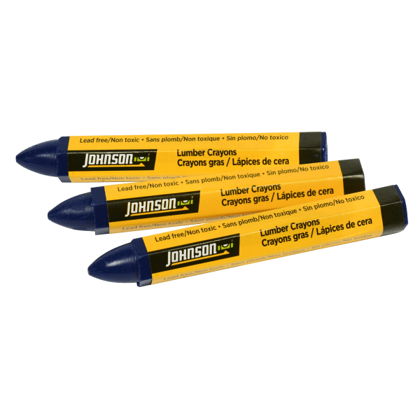 Johnson Level 400654 Blue Lumber Crayons 3/Pack Johnson Level