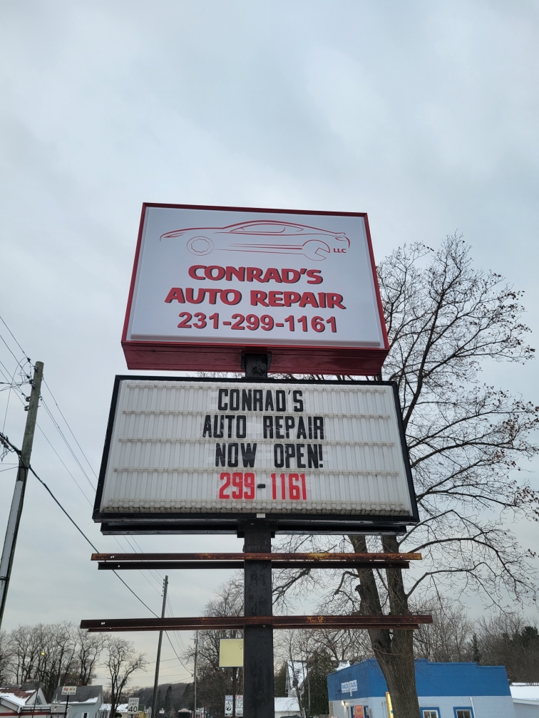 Conrad’s Auto Repair Manistee, MI Johnson Sign Company