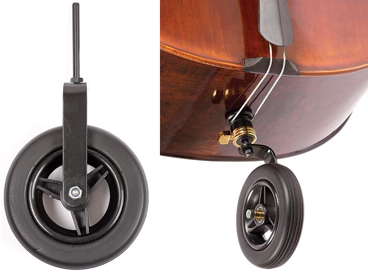 Upright String Bass Transport Wheel with 10mm Shaft FAST & FRIENDLY
