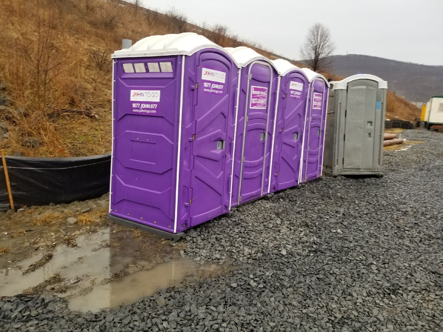 Job Site Portable Toilet John To Go Construction Port a Potty
