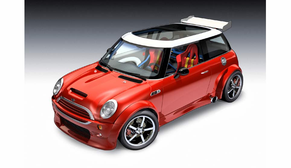 3D Model of Mini Cooper S red © John Van Straalen