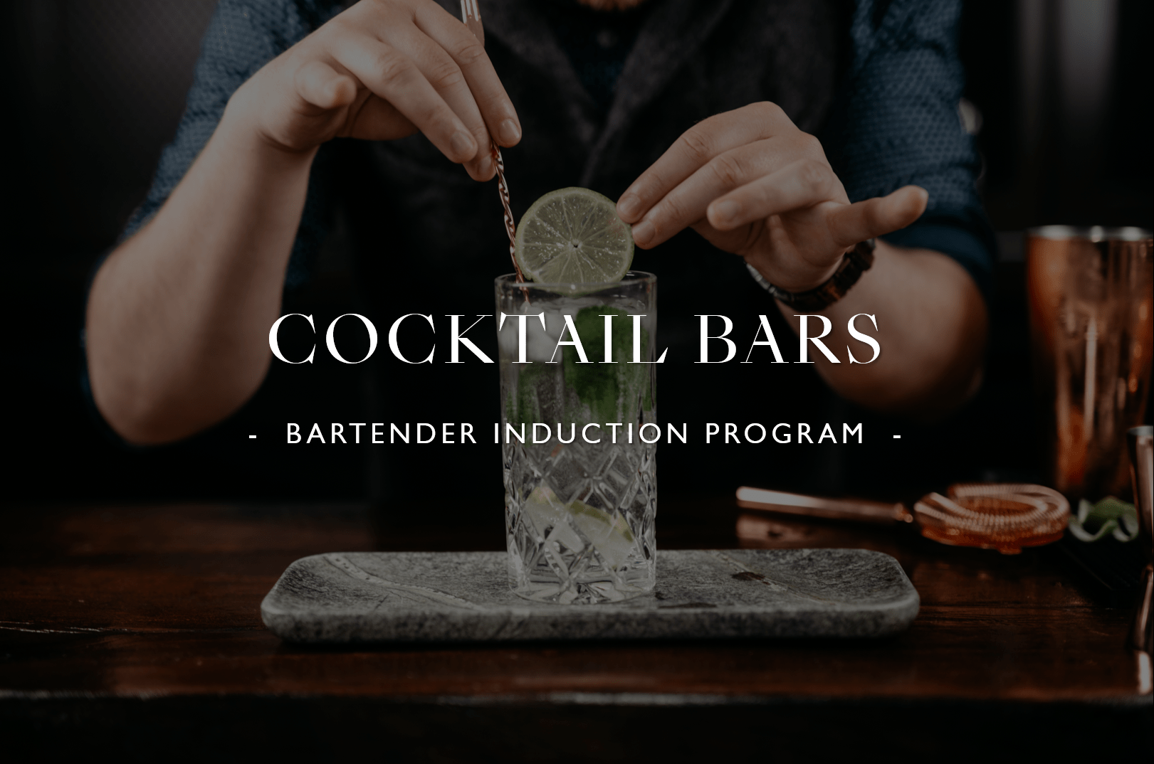 Bartender Induction Program Cocktail Bars SIP