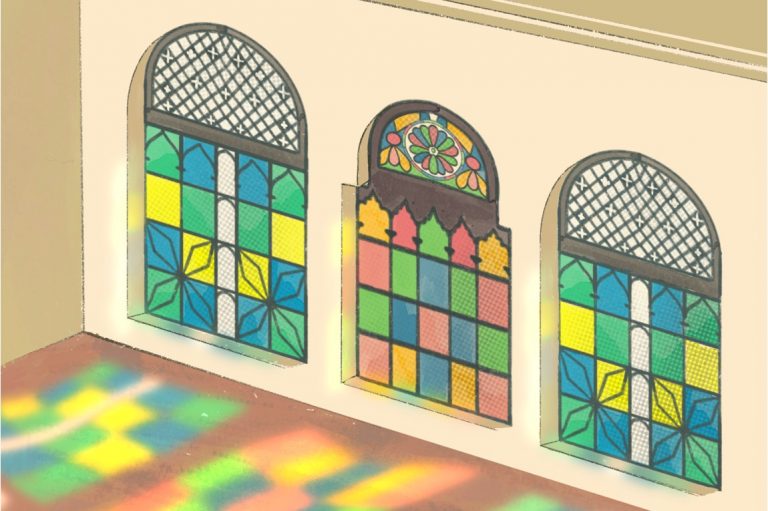 The JewelToned StainedGlass Windows of Chettinad Mansions Paper Planes