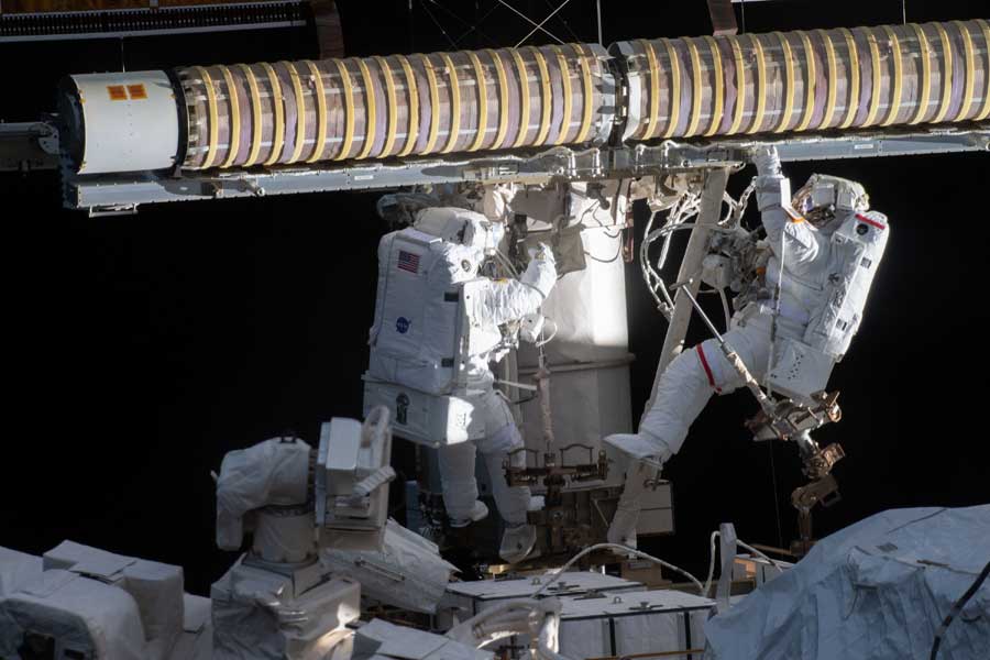 ISS Astronauts Install Boeing Advanced Solar Arrays Joint Forces News