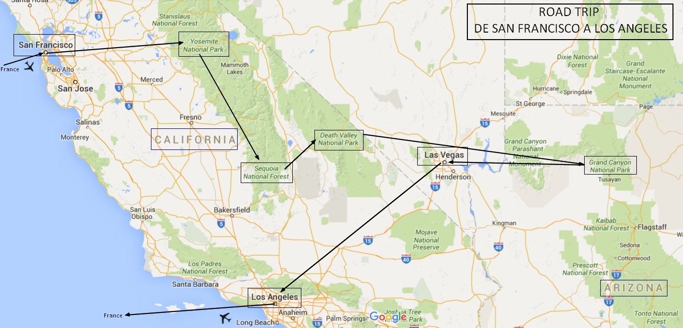 De San Francisco à Los Angeles﻿ Jolis Circuits