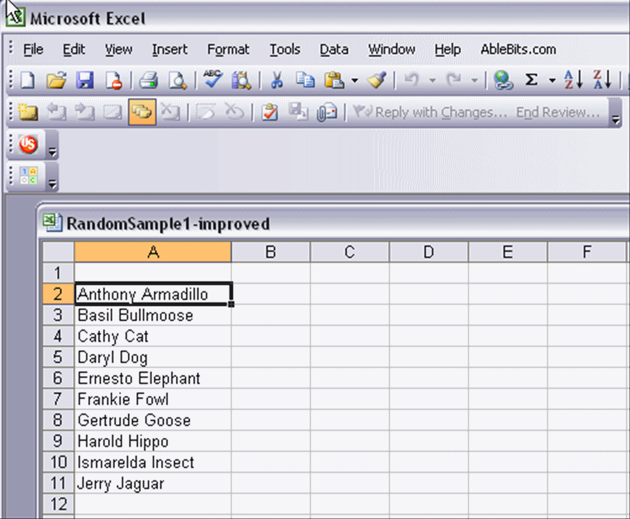 Random Sampling With Excel
