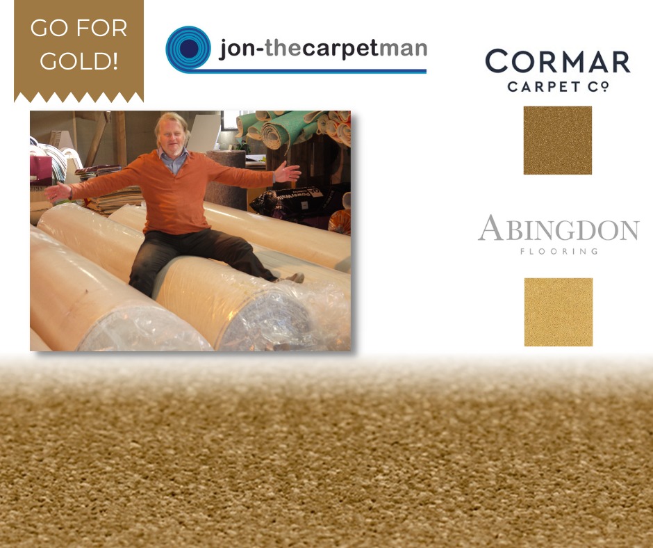 Go for gold 🏆 carpets with winning appeal. Jon the Carpetman