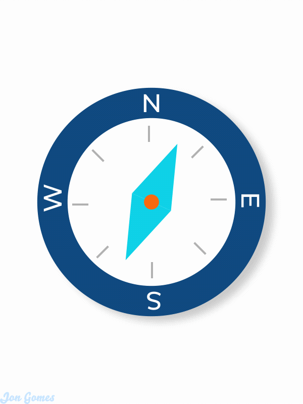 Compass Icon Animation Web & Presentation Ready Shop