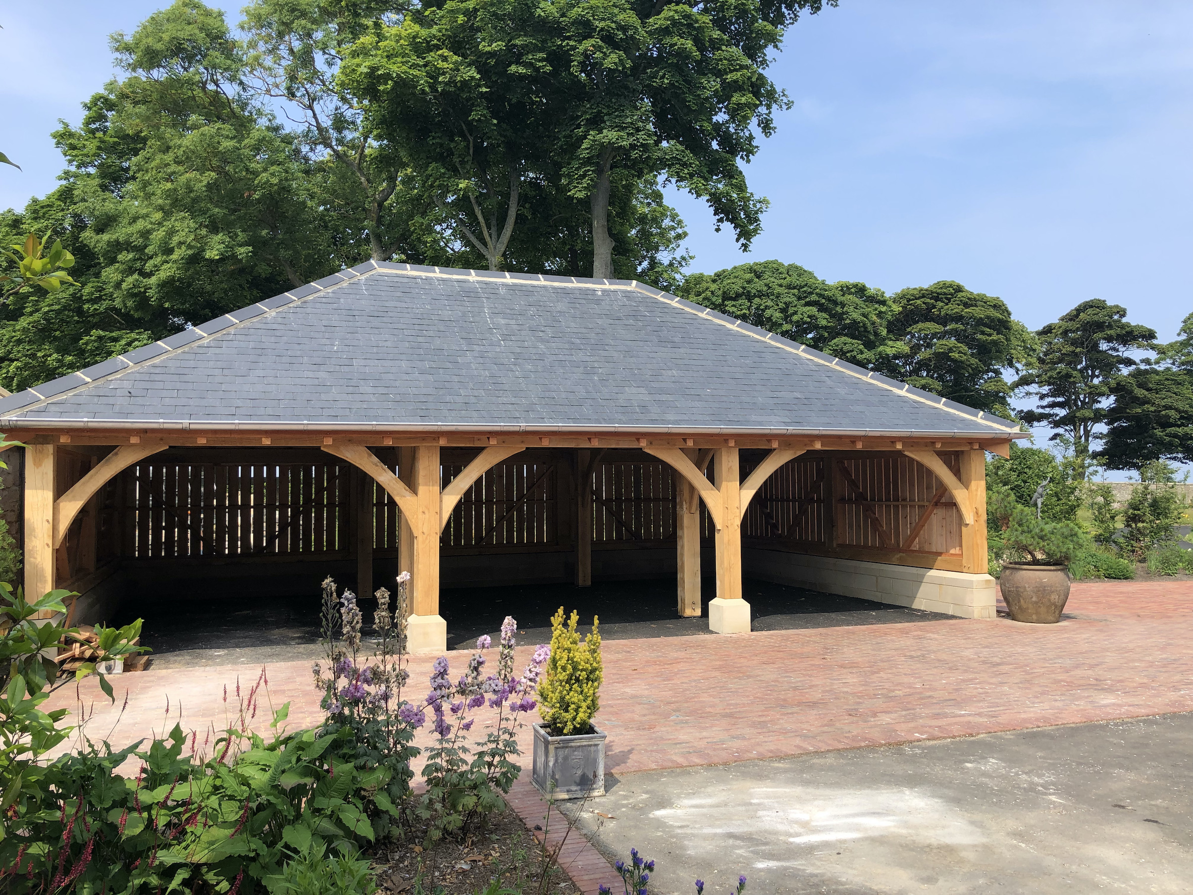 Oak Framed Carport, Northumberland Jonny Briggs Oak Frames