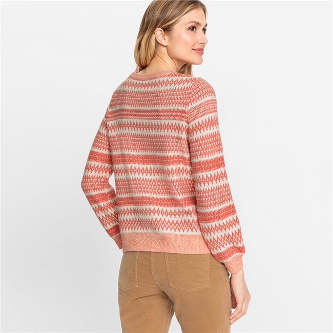 Olsen Straight Cut Jumper In Henny Fit Orange Jonzara