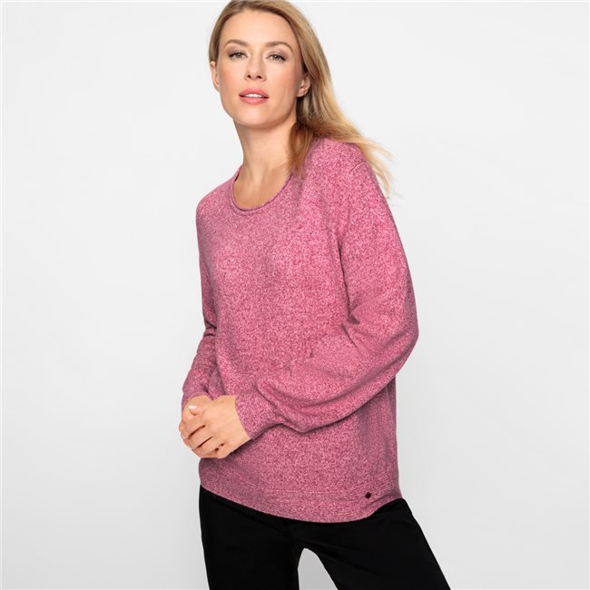 Olsen Knit Jumper With Long Sleeves In Henny Fit Pink Jonzara