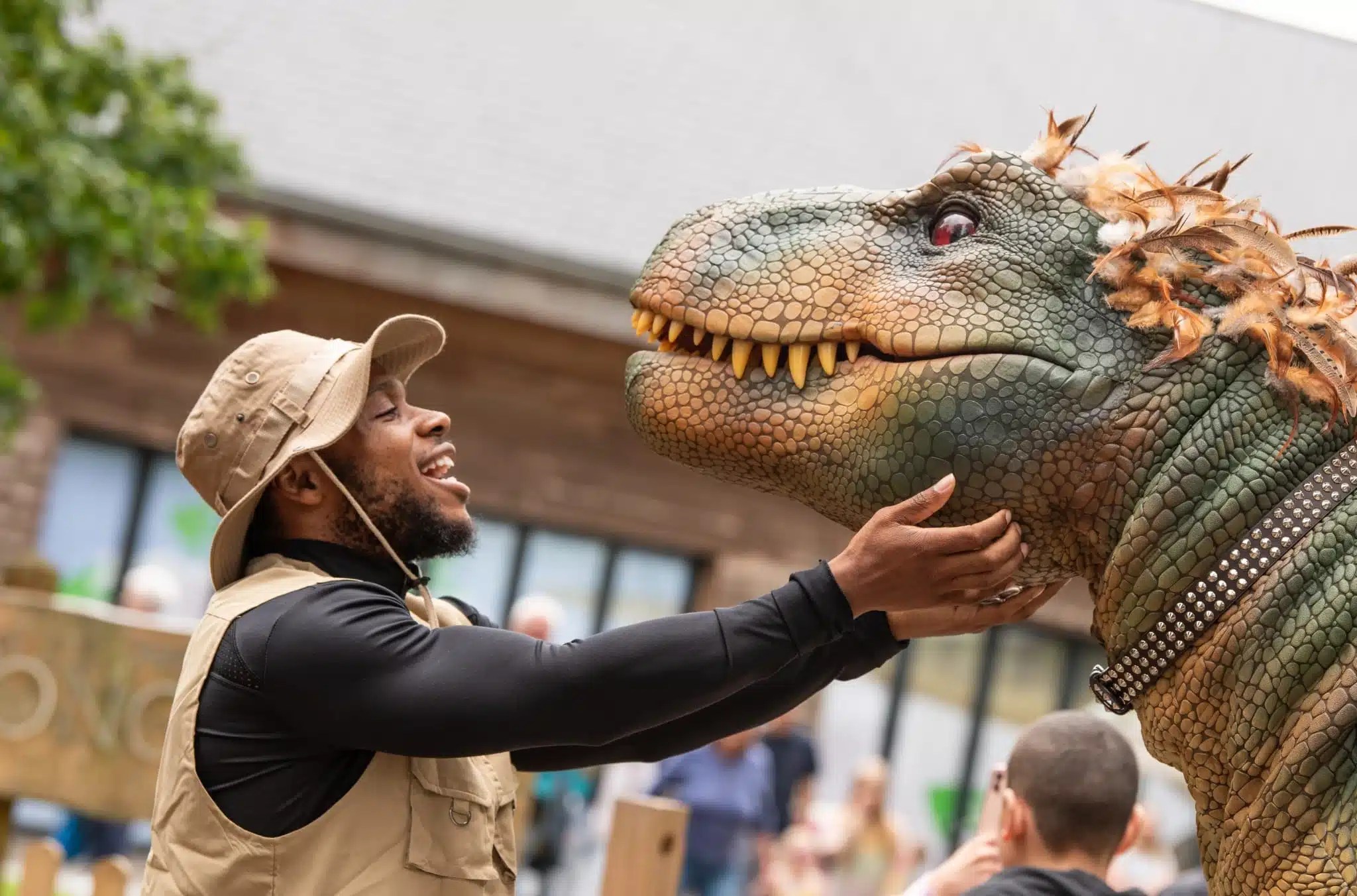 PartySaurus Hire LIVE Dinosaur Giant Dinosaur Puppet