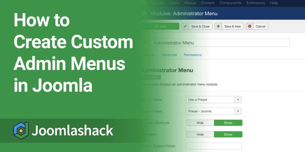 How to Create Custom Administrator Menus in Joomla Joomlashack