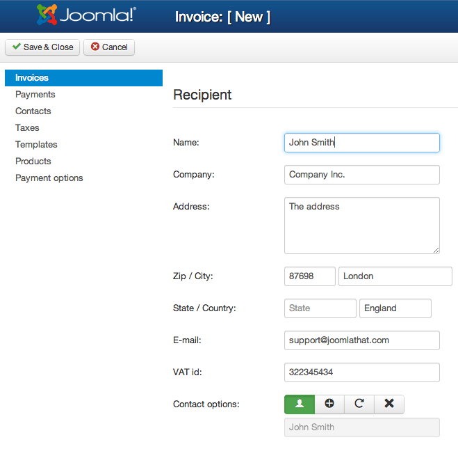 Creating your first invoice JoomlaThat!