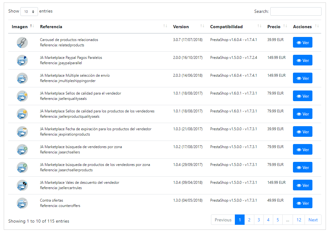DataTables jQuery plugin Jose Aguilar Blog