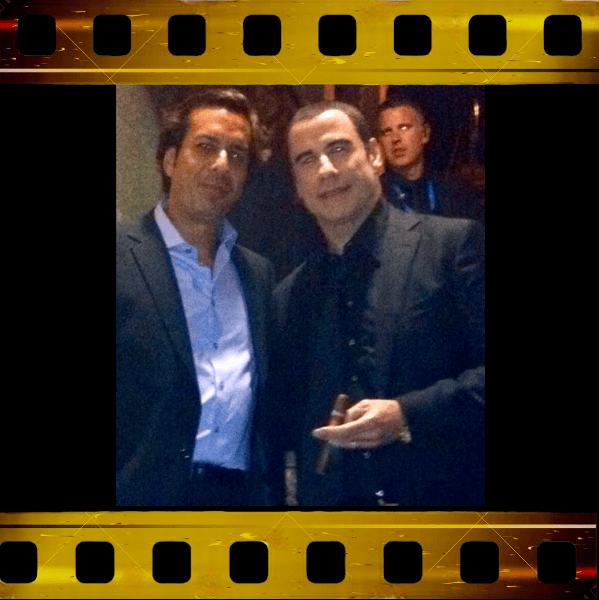 Con el actor John Travolta 