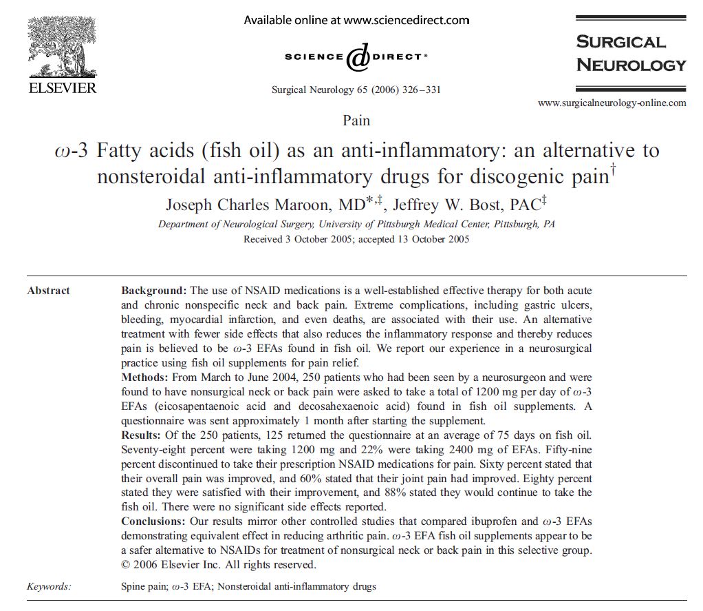 Dr Joseph Maroon Spine and Health Information