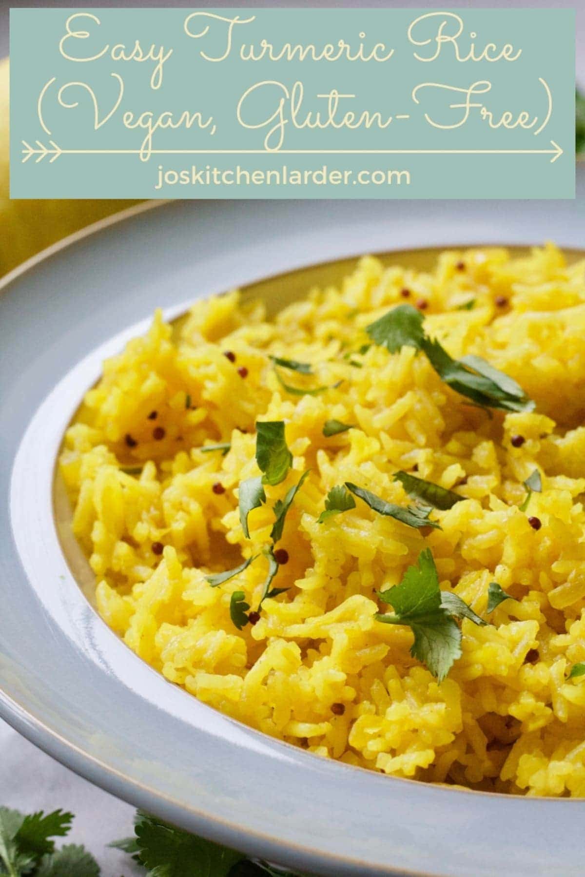 Easy Turmeric Rice (Vegan, GlutenFree) Jo's Kitchen Larder