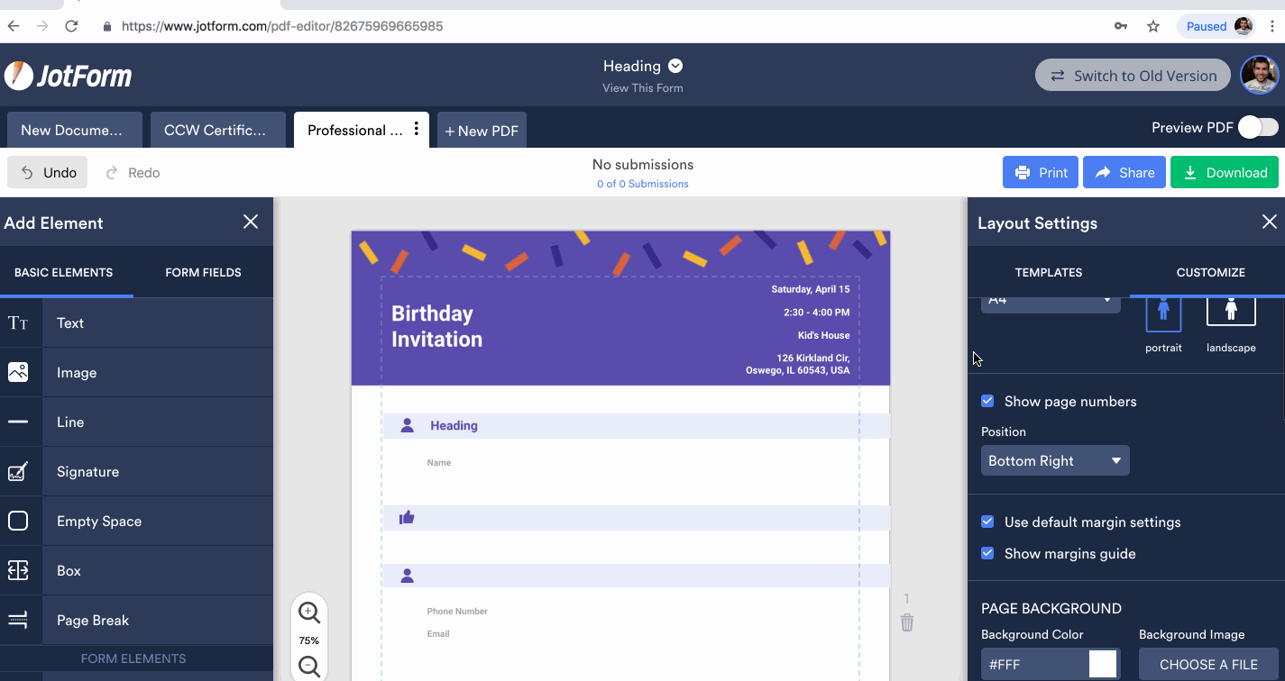 Introducing Jotform PDF Editor Turn form responses into designed PDFs