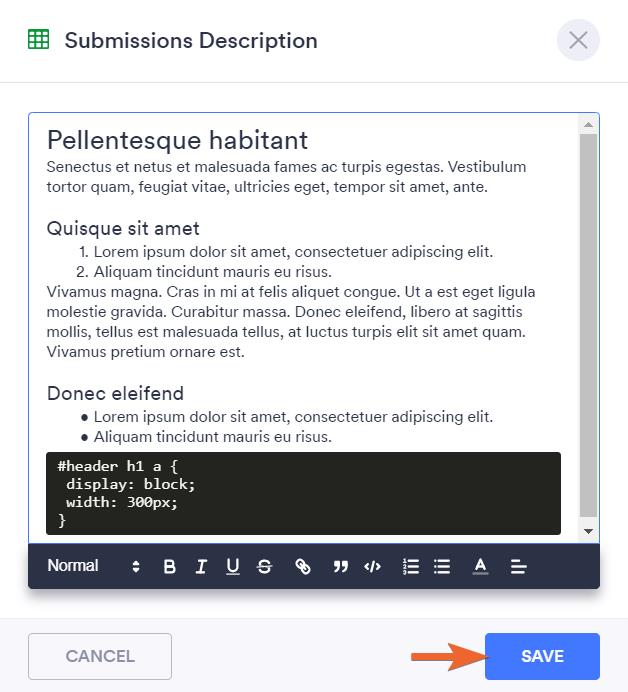 How to Add Descriptions to Tabs and Columns in Jotform Tables