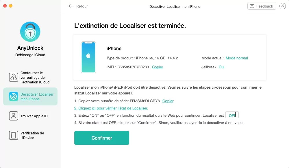 Comment désactiver Localiser mon iPhone